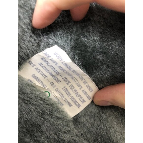 Vintage Sears Mens 40 M Faux Fur Lined Wool Overcoat Mid Length Coat Mint - Picture 7 of 8